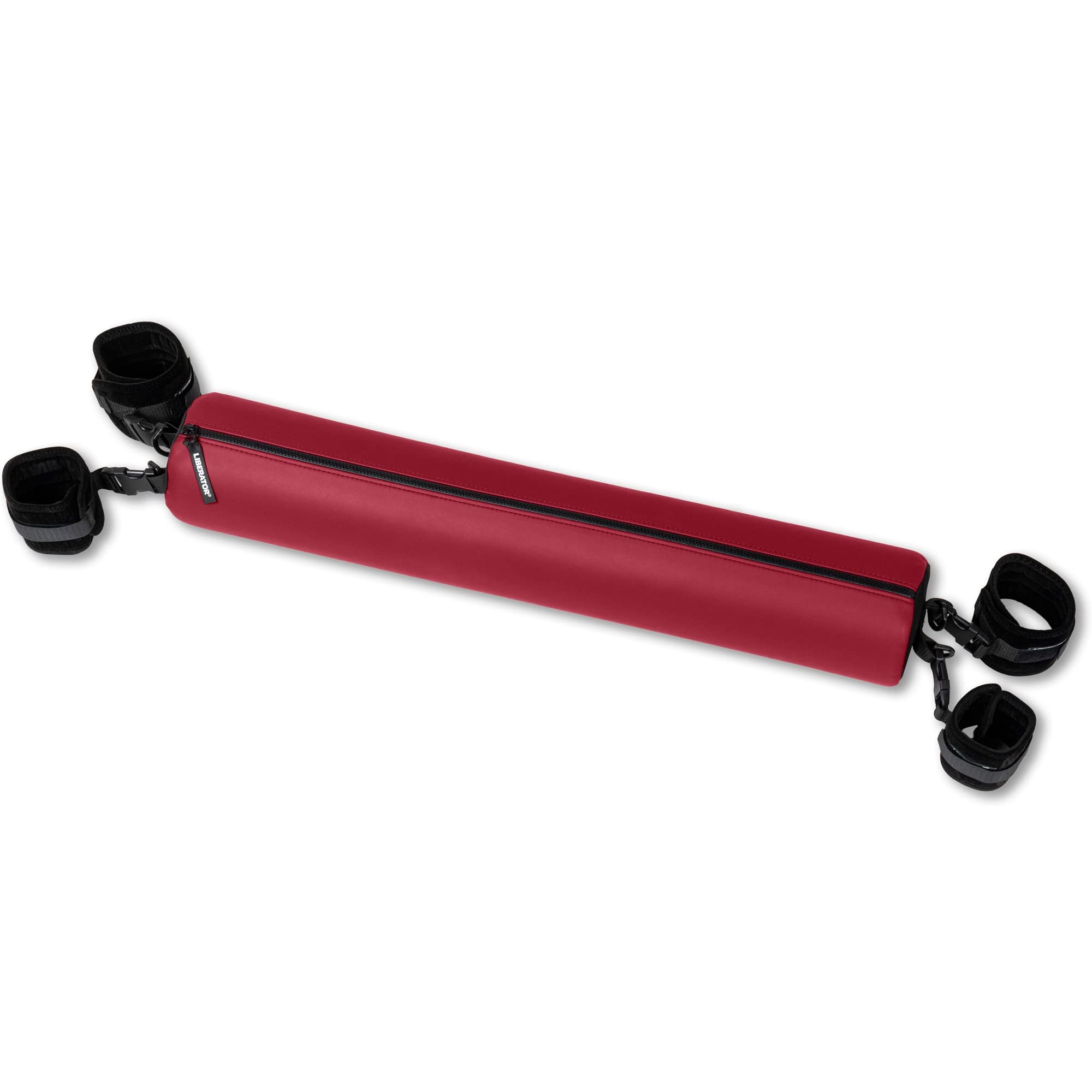 Liberator Black Label Talea Padded Spreader Restraint Bar with Microfiber Cuffs, Red