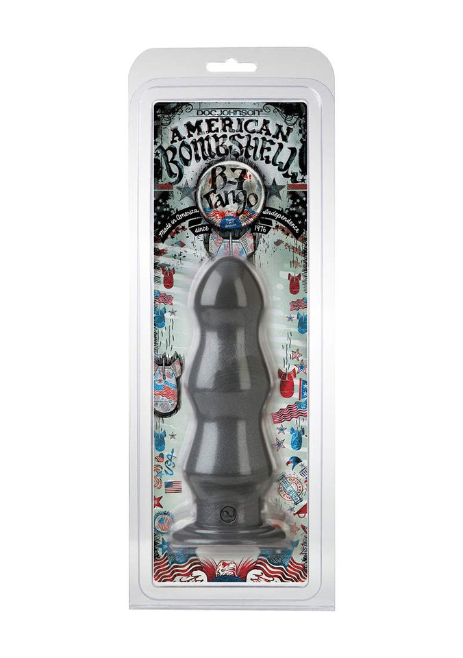 Doc Johnson American Bombshell - B-7 Tango - Vac-U-Lock And F Machine Compatible Dildo Or Butt Plug - Gunmetal Grey