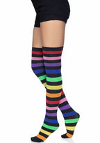 Acrylic rainbow stripe thigh h