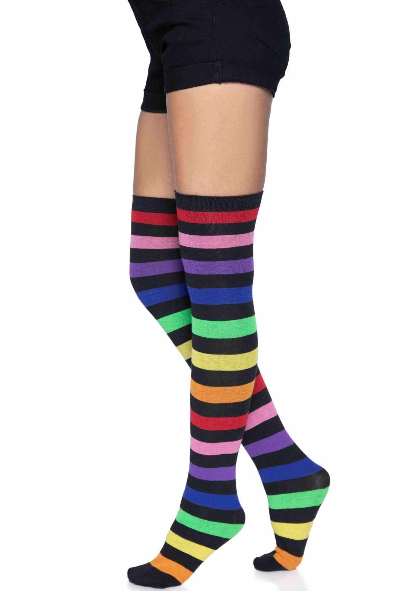 Acrylic rainbow stripe thigh h