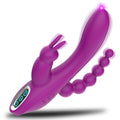 3 in 1 G-Spot Rabbit Anal Dildo Vibrator Adult Sex Toys with 7 Vibrating Modes for Women - Adorime Silicone Waterproof Rechargea