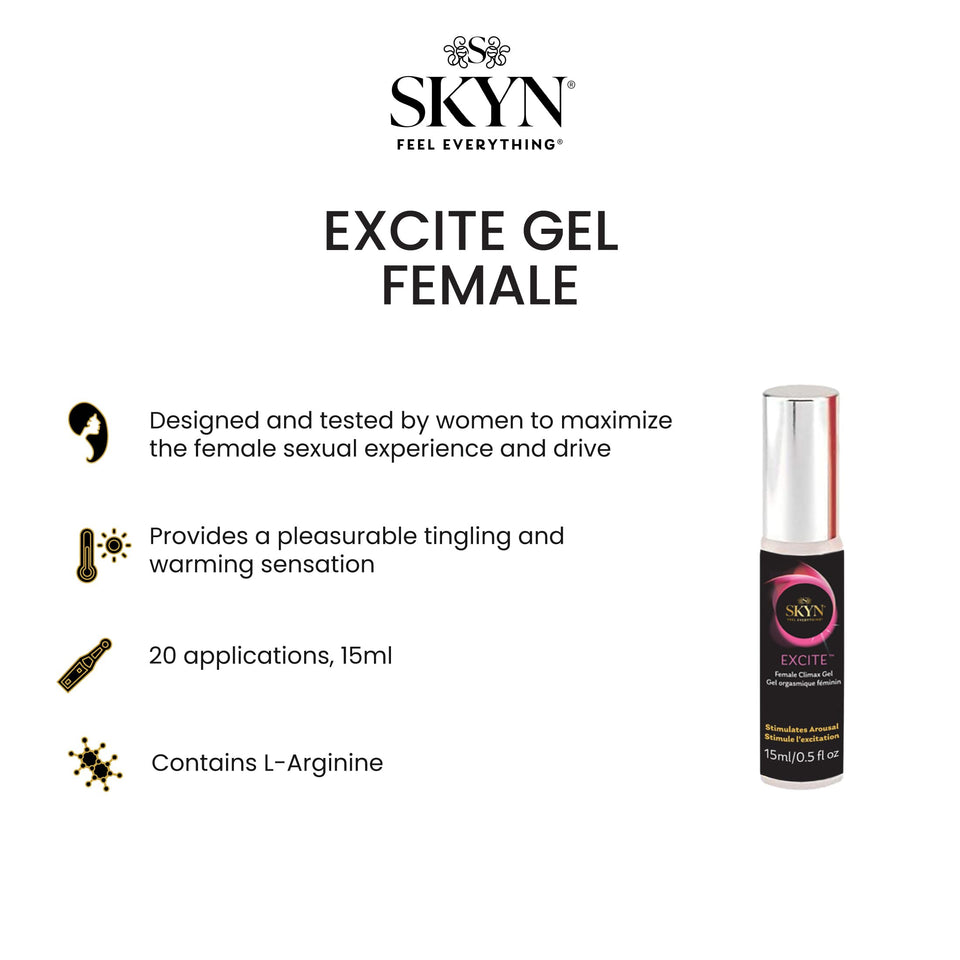 SKYN EXCITE Female Sexual Stimulating Gel, 0.5 Ounce