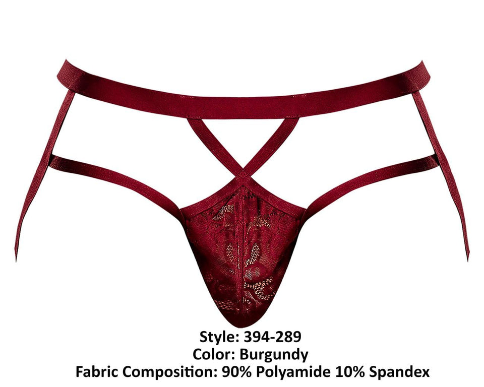 Lucifer Strappy Jock Burgundy S/M