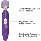 Bodywand Bodywand Rechargeable Massager Vibrator Wireless Purple, Large