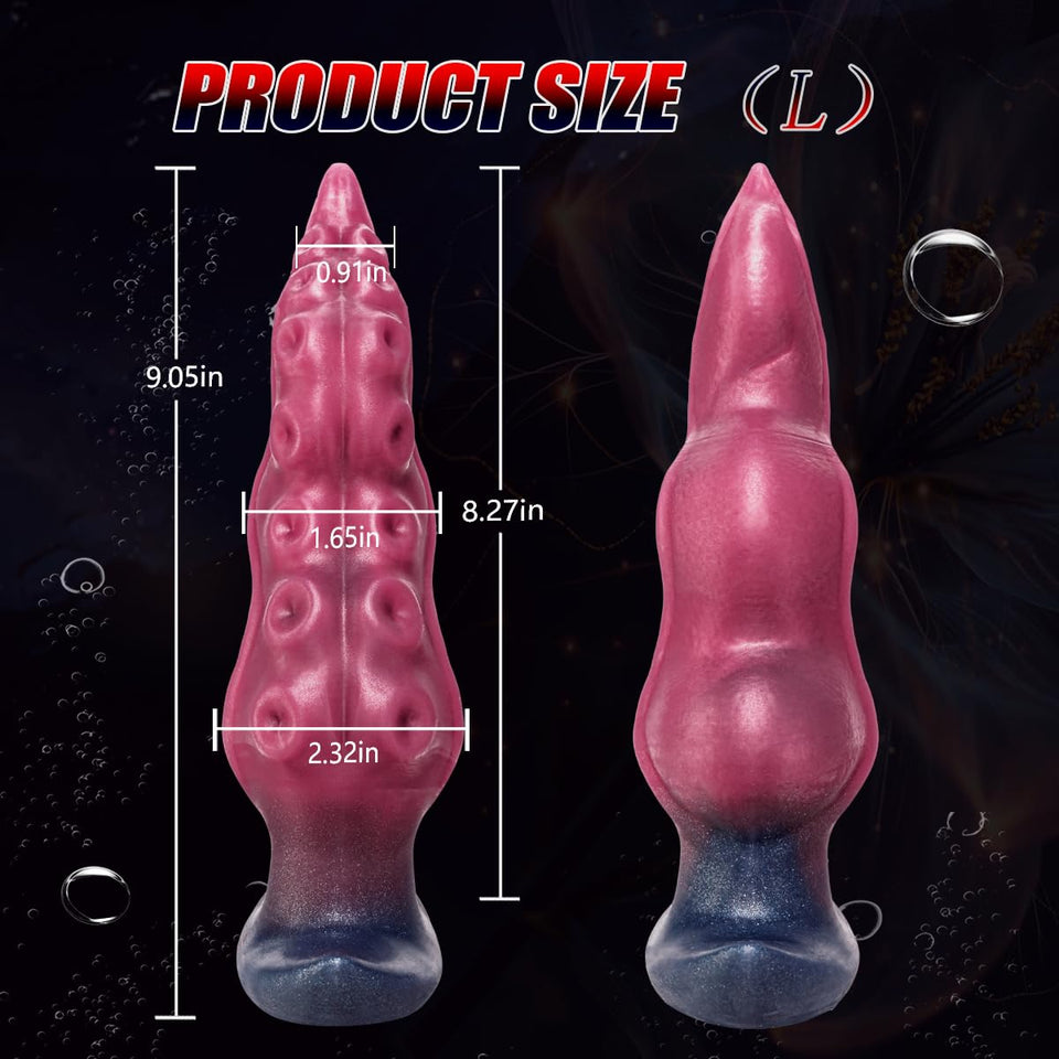 Gilingirl 9.05in Large Tentacle Dildo Anal Plug,Silicone Butt Plug for Safe Penetration,Adult Anal Sex Toy Monster Dildo,Wearabl