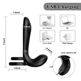 Couple Vibrator With Dual Penis Ring, 10 Vibrating Mode G-Spot And Clitor Simulator 3 In 1 Vibrator Rechargeable Waterproof Adult Sex Toy With Remote Control For Couple