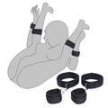Sex Bondage Wrist & Thigh Cuffs BDSM Restraints Set, Sex Toys for Women with Adjustable Leg Straps Handcuffs for Couple Beginner