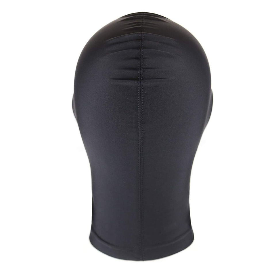 Women and Men 's Full Face Bondage Hood Mask for Sex Games, BDSM Toys Sex Mask Hoods, Sex Toys Stretchable SM Hoods Mask (Black-