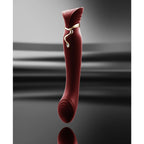 Zalo Queen Set G-Spot Pulsewave Vibrator With Suction Sleeve | Waterproof Sex Toy With 8 Vibration Modes 8 Pulse-Wave Modes | Usb Rechargeable Battery | 1-Year Warranty | Wine Red