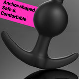 Anal Beads Butt Plug Prostate Massager with Narrow Flared Base and Graduated Beads for Comfortable Long Term Wear Sex Toy for Me