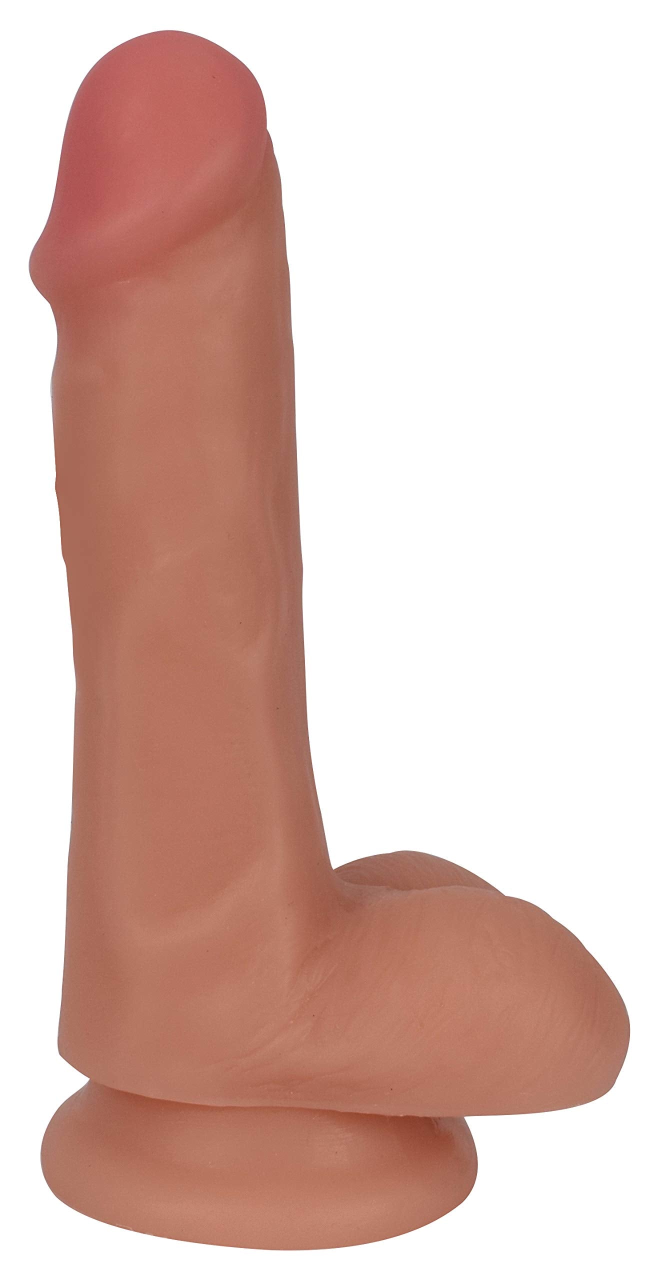 Curve Novelties 6 Inch Slim Dildo with Balls - Light