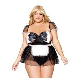 Maid To Please Babydoll Costume Set Black Q/S