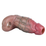 SOODAY Male Dildo Sleeve Silicone Penis Sleeve with Cock Ring, Realistic Penis Enlarger Sleeve Men Penis Cover, Soft Penis Enlar