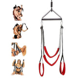 Adult Sex Swing Bondage Restraint BDSM Sex Toy with Steel Triangle Frame Love Slings for Adult Couples with Adjustable Straps (R