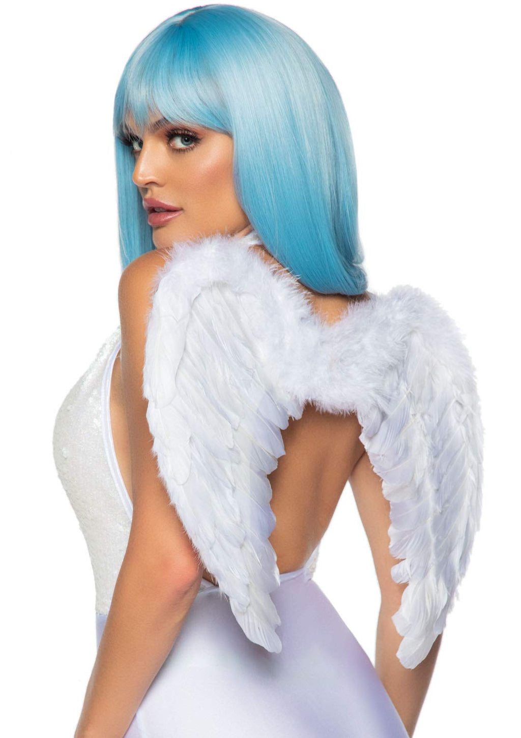Marabou Trimmed Feather Angel - O/S / White
