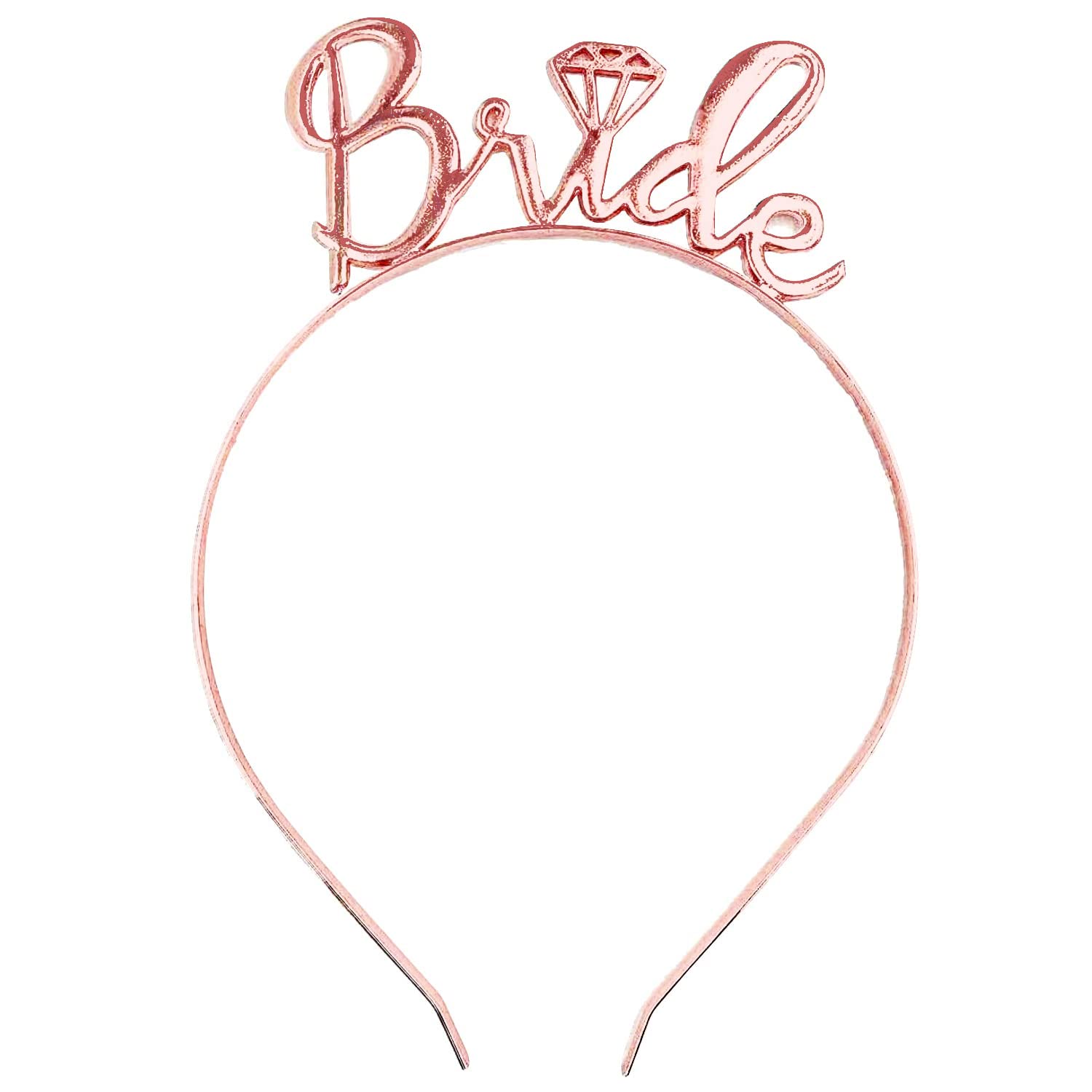Propsicle Chrome Tiara Rose Gold Pack of 1 Bride to Be Crown for Bridal Shower Decoration Haldi Ceremony Gift Bachelorette Party