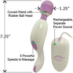 Sinclair Institute Select Sacha Rechargeable Massager, White And Lavender
