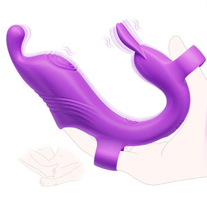 Finger Vibrator Sex Toys for Couples - Clitoris & G Spot Stimulation Adult Toy for Women, 10 Patterns Mini Female Sexual Pleasur