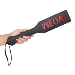 VENESUN Meow Spanking Paddle, 12.6inch Faux Leather Sex SM Toys for Adults BDSM Play, Black