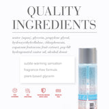 Jo H2O Water Based Warming Personal Lubricant 4 Ounce Lube For Men Women And Couples (Plant Sourced Glycerin And Free Of Fragrance)