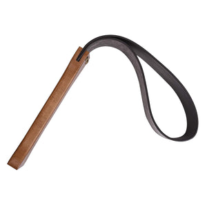 Double-Layered Spanking Paddle Genuine Leather Sex Whips Floggers with Wooden Handle SM Bondage Sexual Abuse Filrting Adult Sex