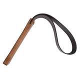 Double-Layered Spanking Paddle Genuine Leather Sex Whips Floggers with Wooden Handle SM Bondage Sexual Abuse Filrting Adult Sex