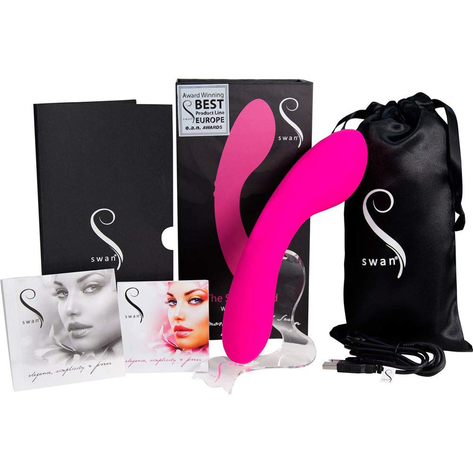 The Swan Wand Powerful Vibrator, Quiet Silicone Massager, Waterproof And Rechargeable Clitoral Stimulator, Multi-Function, Multi
