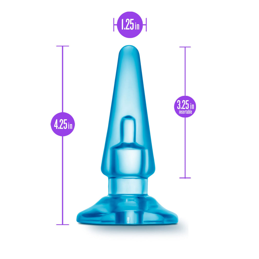 Blush B Yours Basic Anal Plug - Tapered Tip For Easy Insertion - Base Anchors Plug Safely Outside The Body - 4 Inch Length And 1