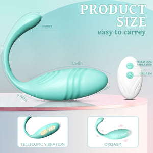 Thrusting Egg Vibrator, Mute Remote Control Vibrator with 9 Thrusting & Vibrating Modes, Couple Vibrator Thrusting Dildo for Wom