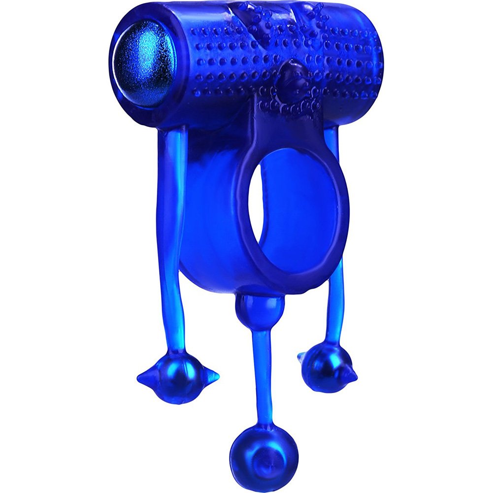Power Bullet Zeus 3-Speed Penis Ring, Blue