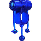 Power Bullet Zeus 3-Speed Penis Ring, Blue