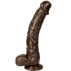 10 Inch Realistic Dildos, Big Lifelike Huge Penis With Strong Suction Cup For Hand-Free Play Vagina G-Spot Anal Simulate, Brown Black Cock Adult Sexy Toy For Men Women Female Couples Masturbate