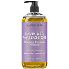 Majestic Pure Lavender Massage Oil For Men And Women - Great For Calming, Soothing And To Relax - Blend Of Natural Oils For Therapeutic Massaging And Aromatherapy - 8 Fl Oz.
