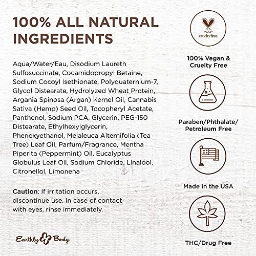 Earthly Body Miracle Oil Shampoo 16Oz Tea Tree