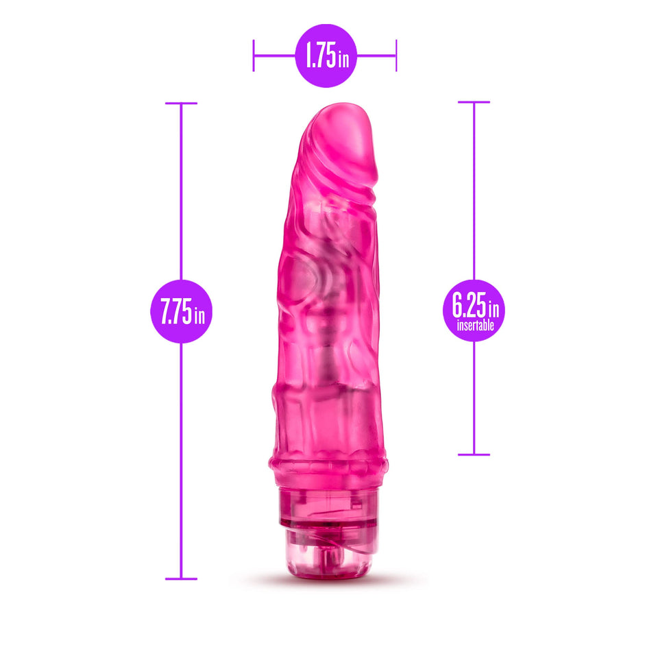 Blush B Yours Vibe 3 - Feels Real Realistic 7.75 Inch Vibrating Dildo - 1.75 In Width - Ipx7 Waterproof - Soft Body Safe Materia