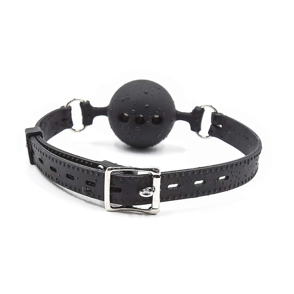 CLROY Breathable Black Silicone Sex Ball Gag, BDSM Restraints Sex Toys Bondage Gag for Sex (Color-4)