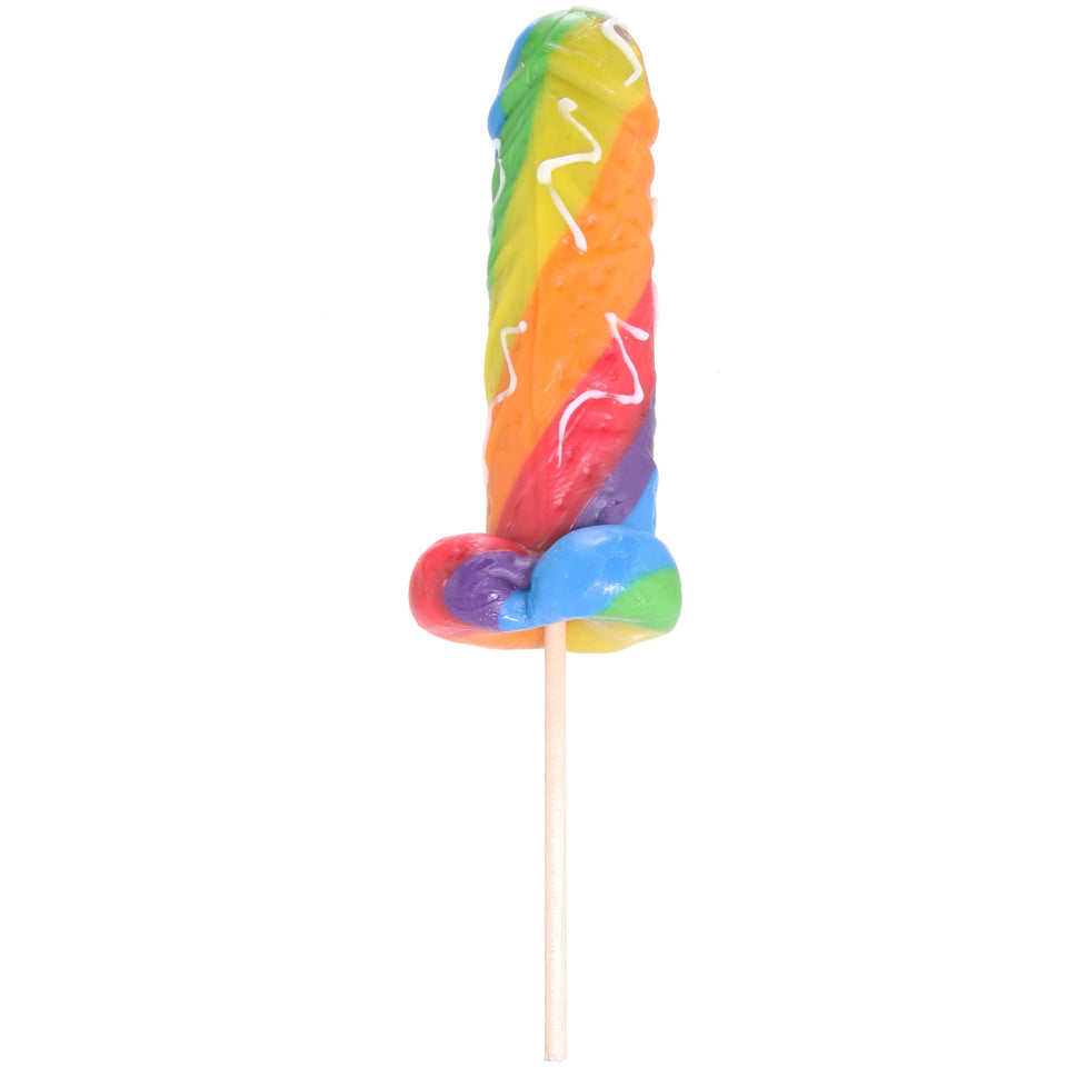 Hott Products Rainbow Cum Pops Lollipop, 10.4 Ounces, Fruity Flavor, 1 Piece