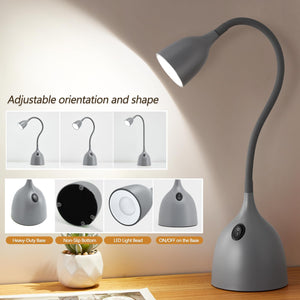 Ejiaxin Gooseneck Desk Lamp 360 Led Flexible Reading Light For Small Spaces Home Office Bedroom College Dorm Bookshelf Nightstan