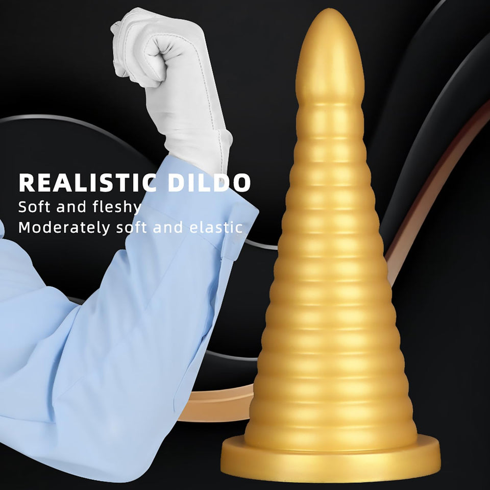 Huge Thick Anal Plug, Liquid Silicone Large Butt Plug, Ultra Soft Anal Dildo for Deep Stimulation, Vaginal Massage Prostate Anal