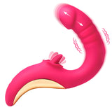 Tease And Please Thrusting And Licking Vibrator -  Fuchsia