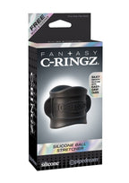 Pipedream Fantasy C-Ringz Silicone Ball Stretcher Dildo, Black, 1 Pound