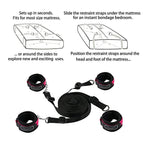 Onory BDSM Sex Toys & Games Bondaged Kit Sex Set Eye Mask Blindfolds Soft Wrist and Ankle Handcuffs Straps Rope Bondage Restrain