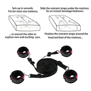 Onory BDSM Sex Toys & Games Bondaged Kit Sex Set Eye Mask Blindfolds Soft Wrist and Ankle Handcuffs Straps Rope Bondage Restrain