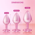 Anal Butt Plug Sex Toys - UTIMI Anus Plug with Crystal Diamond Base Adult Anal Trainer Kit Anal Bead for Women Men and Beginners