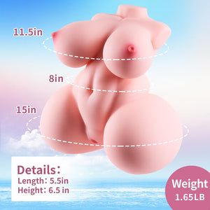 Hsouela 1.65lb Mini Sex Dolls Small Male Masturbator Male Stroker, Sex Toys for MenAss Toy Mini Pocket Pussy Small Sex Doll Real