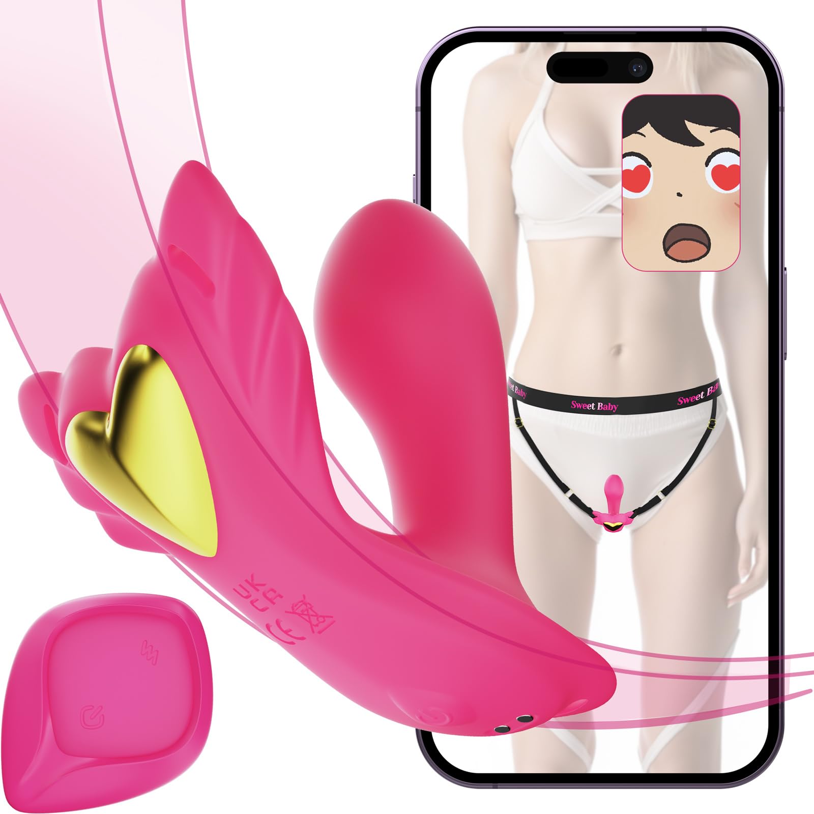 2025 New Elastic Wearable APP Remote Control Vibrator with 9 Vibrations Adult Sex Toys & Games, Female Sex Toy Vibrater Adult To