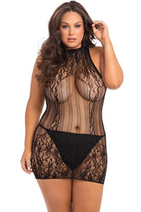Reckless Lace Mini Dress Black Queen