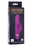 California Exotics Entice Lillian Rabbit Style Silicone Vibe, Raspberry