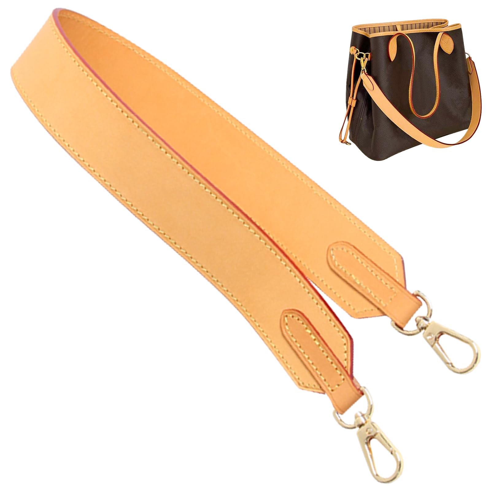 jiesinlov Vachetta Leather wide Straps Crossbody Replacement Bag Shoulder Strap for Neverful Graceful Speedy Tote Handbag Wide s