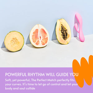 Sweet Vibrations The Perfect Match - Flexible Rabbit Vibrator Sex Toy with 10 Powerful Settings for Women & Couples, Waterproof,